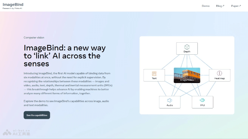 ImageBind  Meta推出開源多模態AI模型，實現六種多模態數據整合