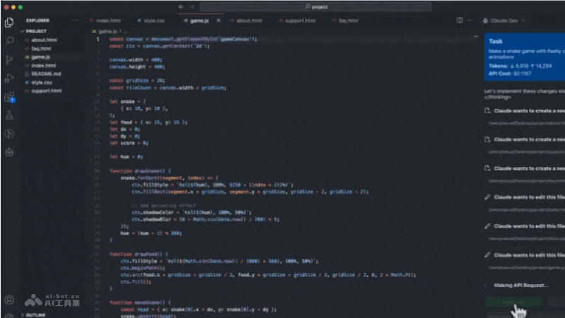Claude Dev  開發(fā)者的AI編程助手，基于Claude 3.5 Sonnet模型推理成本更低