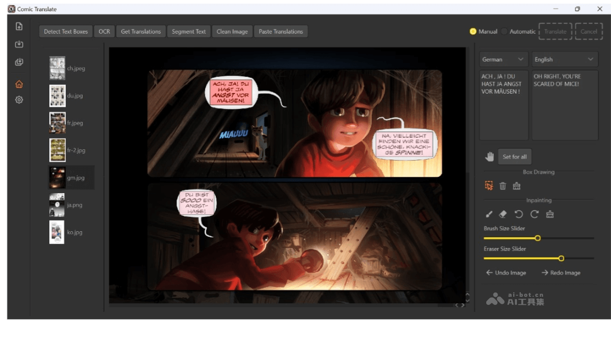 Comic Translate 開源的漫畫翻譯工具,自動翻譯主流漫畫閱讀語言