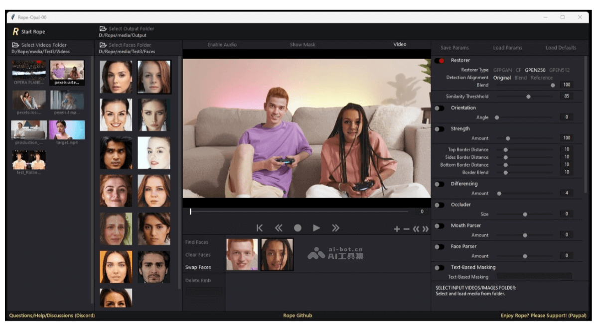 Rope 基于深度學習模型開源的AI換臉技術