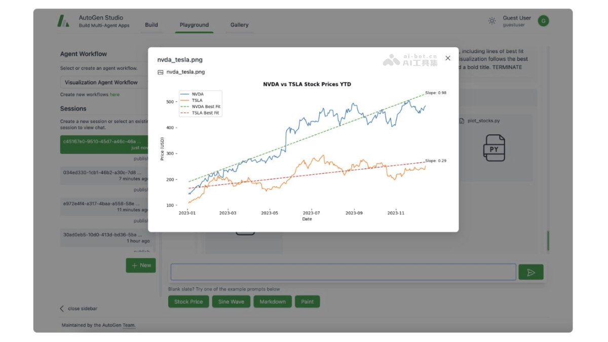 AutoGen Studio  微軟開源的零代碼構建多智能體系統的AI工具