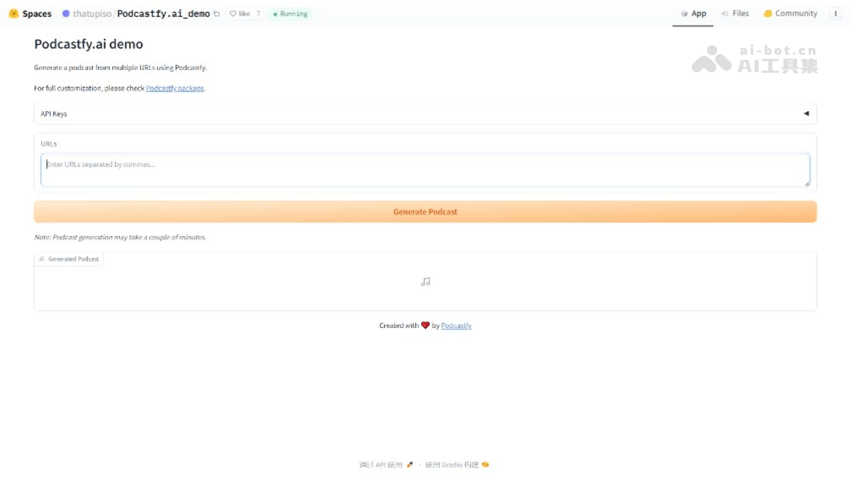 Podcastfy AI文本轉(zhuǎn)語音工具,支持多源文本轉(zhuǎn)多種語言音頻