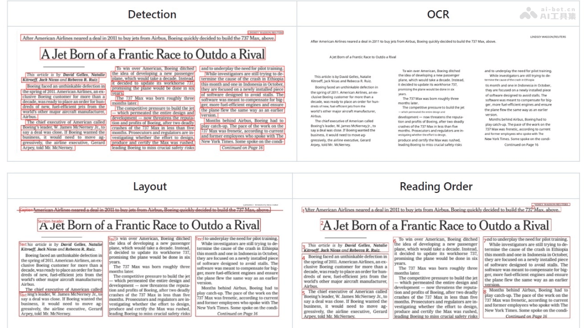 Surya  開源的OCR工具包，支持90+語言、布局分析等識別
