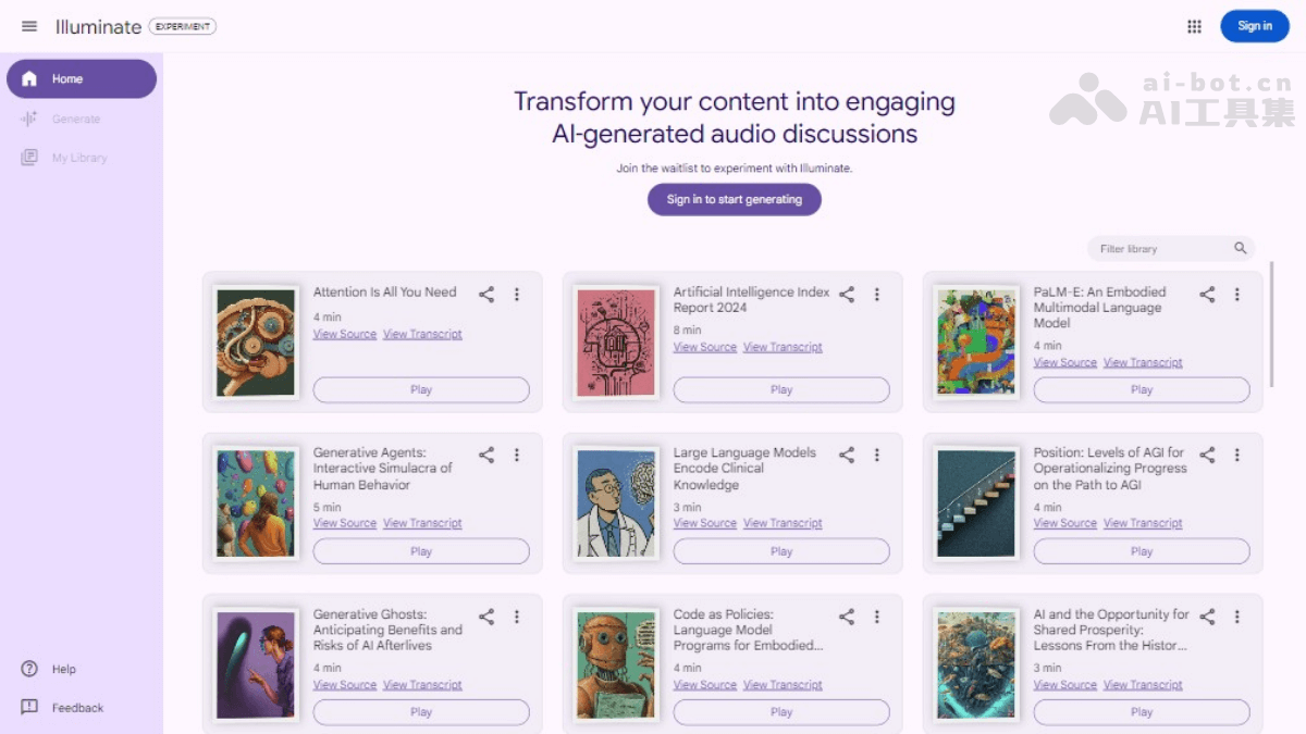 Illuminate  谷歌推出將學術論文轉化為音頻討論的AI項目