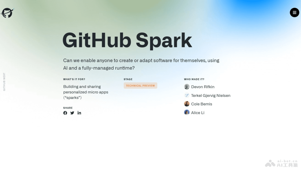 GitHub Spark GitHub推出AI大模型編程產(chǎn)品,零代碼開發(fā)應(yīng)用