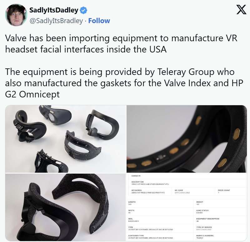 Valve籌備Deckard VR美國生產線,代碼曝光驍龍8 Gen 3配置??