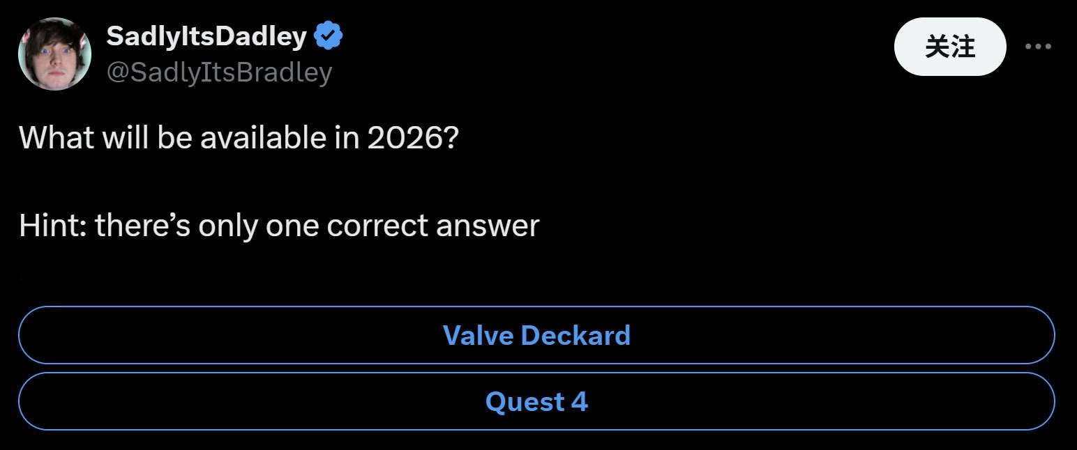 傳Valve Deckard頭顯2026年發(fā)售,Meta同期將推非Quest系列新品 第2張 傳Valve Deckard頭顯2026年發(fā)售,Meta同期將推非Quest系列新品 第2張
