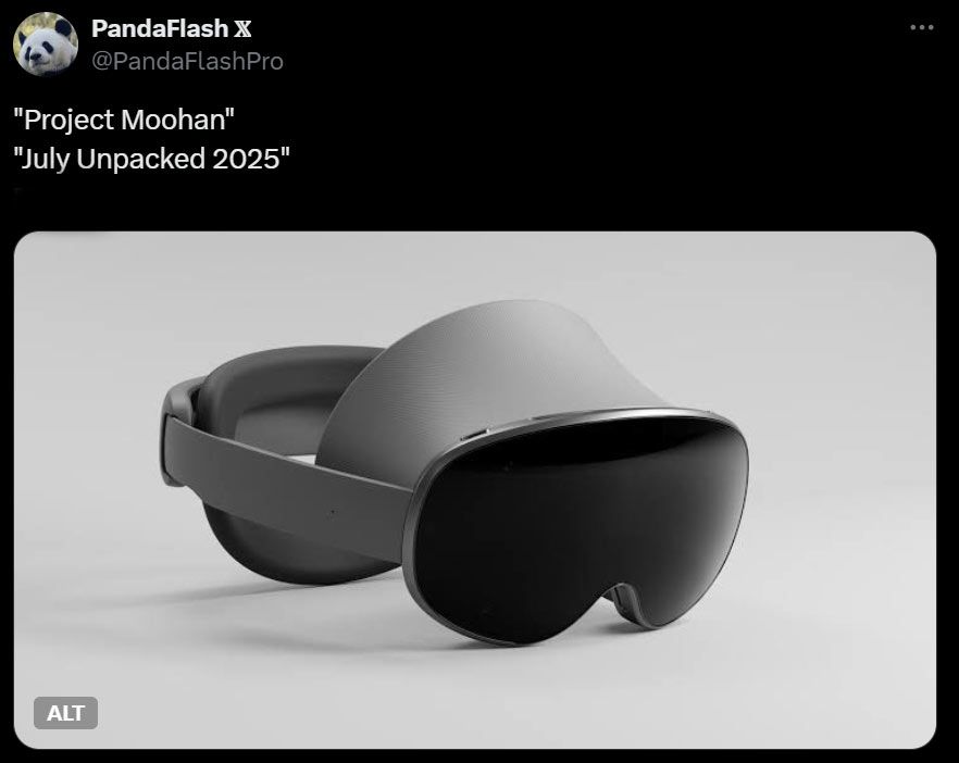 三星與谷歌合作MR頭顯"無限"或于7月Unpacked大會發(fā)布