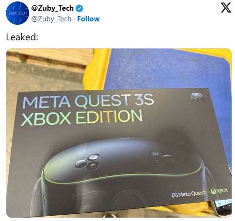 博主傳出Quest 3S &#038; Xbox聯名版的外包裝，或6月24日發布