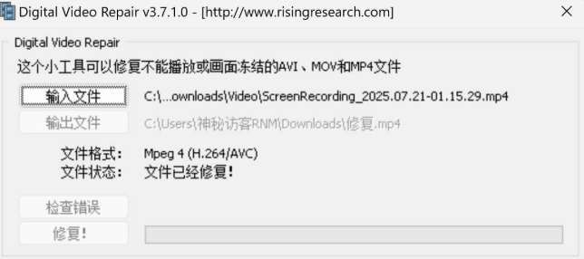 PICO用戶分享視頻修復工具Digital Video Repair使用指南 第7張 PICO用戶分享視頻修復工具Digital Video Repair使用指南 第7張