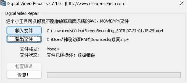 PICO用戶分享視頻修復工具Digital Video Repair使用指南 第5張 PICO用戶分享視頻修復工具Digital Video Repair使用指南 第5張
