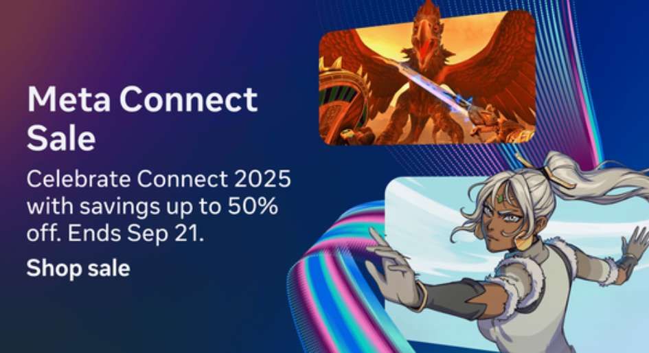 Meta推出Connect大會VR游戲促銷活動,數百款游戲低至五折