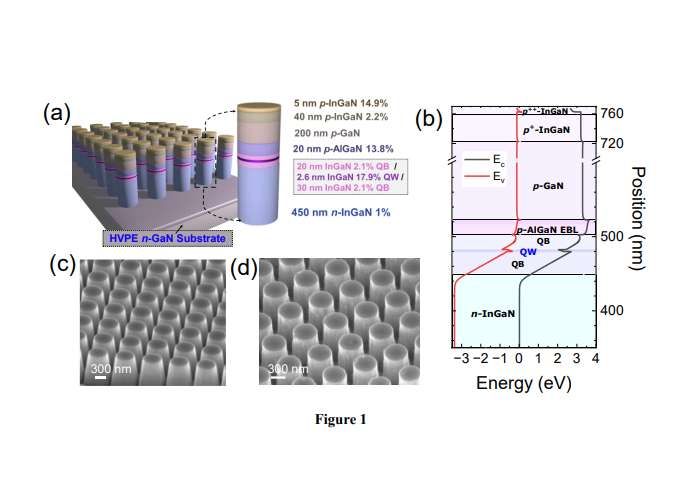 多國研究團(tuán)隊開發(fā)基于單晶GaN襯底的InGaN納米像素LED陣列  第2張