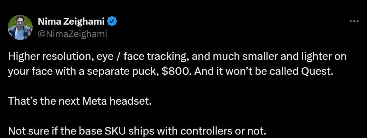 映維日報：PICO 2026年發自研芯片+4000 PPI  XR頭顯，Meta新XR頭顯取消Quest命名 第3張